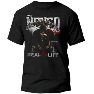 Mesa de trabajo 10 Playera Negra Hombre Ñengo Flow Casual Urbano