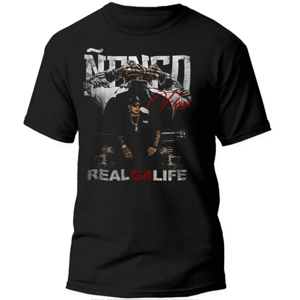 Mesa de trabajo 10 Playera Negra Hombre Ñengo Flow Casual Urbano