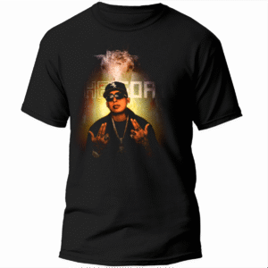 Mesa de trabajo 14 Playera Negra Hombre Ñengo Flow Casual Urbano