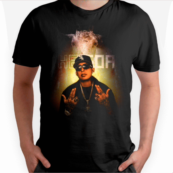 Mesa de trabajo 15 Playera Negra Hombre Ñengo Flow Casual Urbano