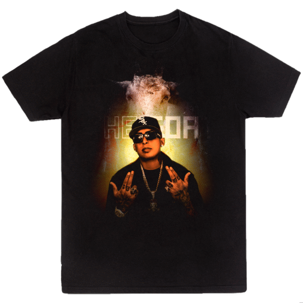 Mesa de trabajo 16 Playera Negra Hombre Ñengo Flow Casual Urbano