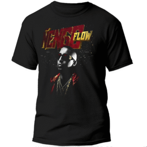 Mesa de trabajo 18 Playera Negra Hombre Ñengo Flow Casual Urbano