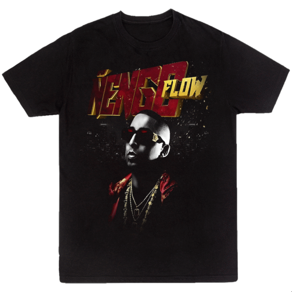 Mesa de trabajo 20 Playera Negra Hombre Ñengo Flow Casual Urbano
