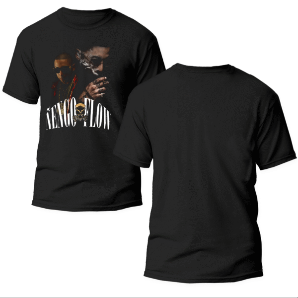 Mesa de trabajo 21 Playera Negra Hombre Ñengo Flow Casual Urbano