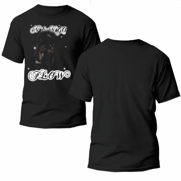 Mesa de trabajo 25 Playera Negra Hombre Ñengo Flow Casual Urbano