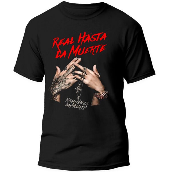 Playera Negra Hombre Anuel AA Casual Urbano