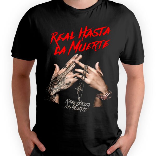 Playera Negra Hombre Anuel AA Casual Urbano