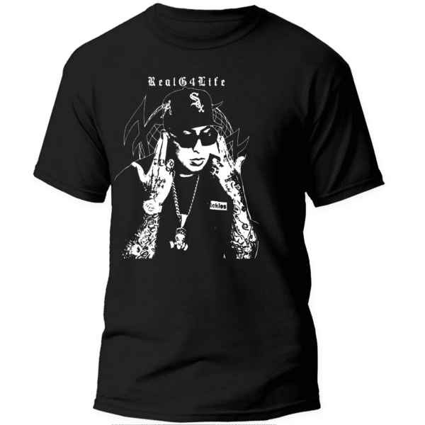 Mesa de trabajo 6 Playera Negra Hombre Ñengo Flow Casual Urbano