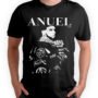 Playera Negra Hombre Anuel AA Casual Urbano
