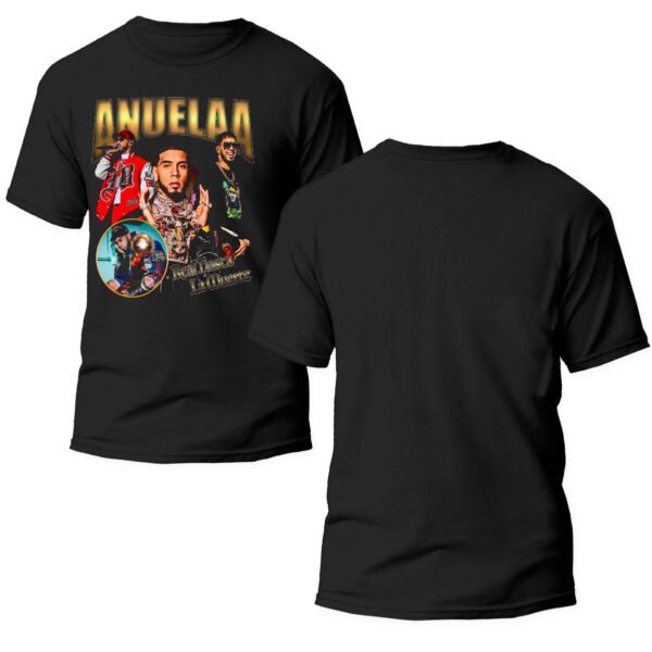 Playera Negra Hombre Anuel AA Casual Urbano