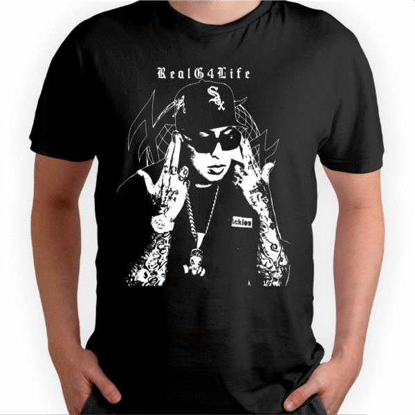 Mesa de trabajo 7 Playera Negra Hombre Ñengo Flow Casual Urbano