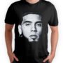 Mesa de trabajo 75-100 Playera Negra Hombre Anuel AA Casual Urbano