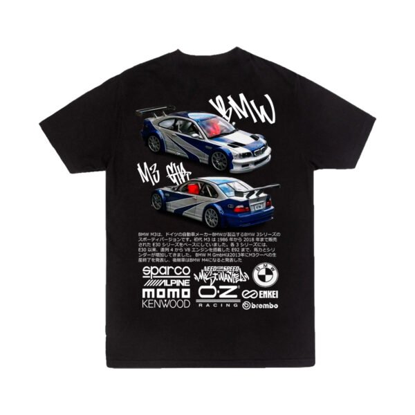 BMW Playera Playera Negra Hombre BMW M3 GTR Casual Urbano