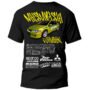 EVO Espalda Playera Negra Hombre Mitsubishi Lancer Evolution Casual Urbano