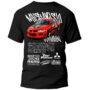 EVOR Espalda Playera Negra Hombre Mitsubishi Lancer Evolution Casual Urbano