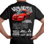 EVOR Modelo Playera Negra Hombre Mitsubishi Lancer Evolution Casual Urbano