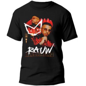 Mesa de trabajo 10-100 Playera Negra Hombre Raw Alejandro Casual Urbano