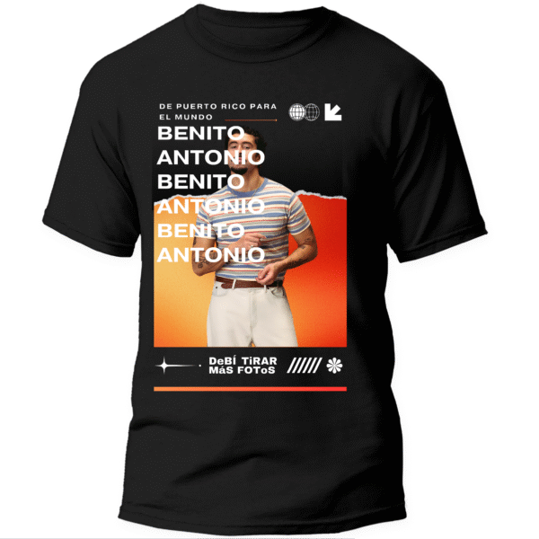 Playera Negra Hombre Bad Bunny DTMF Casual Urbano