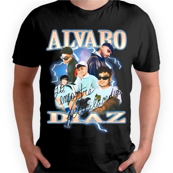 Playera Negra Hombre Álvaro Días Casual Urbano