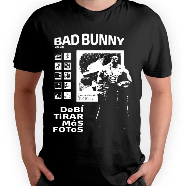 Playera Negra Hombre Bad Bunny DTMF Casual Urbano