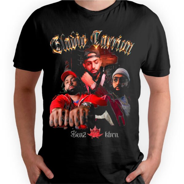 Mesa de trabajo 11-100 Playera Negra Hombre Eladio Carrion Casual Urbano