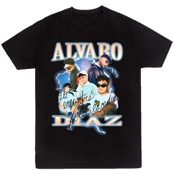 Playera Negra Hombre Álvaro Días Casual Urbano