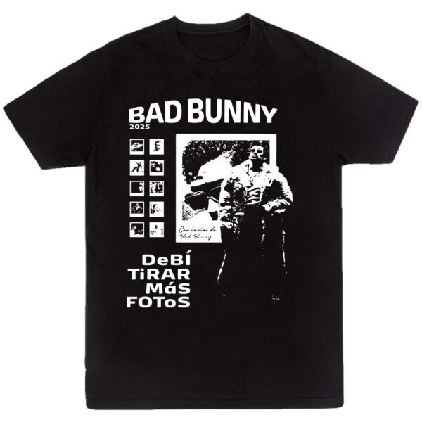 Playera Negra Hombre Bad Bunny DTMF Casual Urbano
