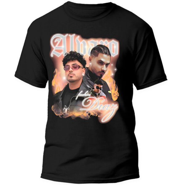 Playera Negra Hombre Álvaro Días Casual Urbano