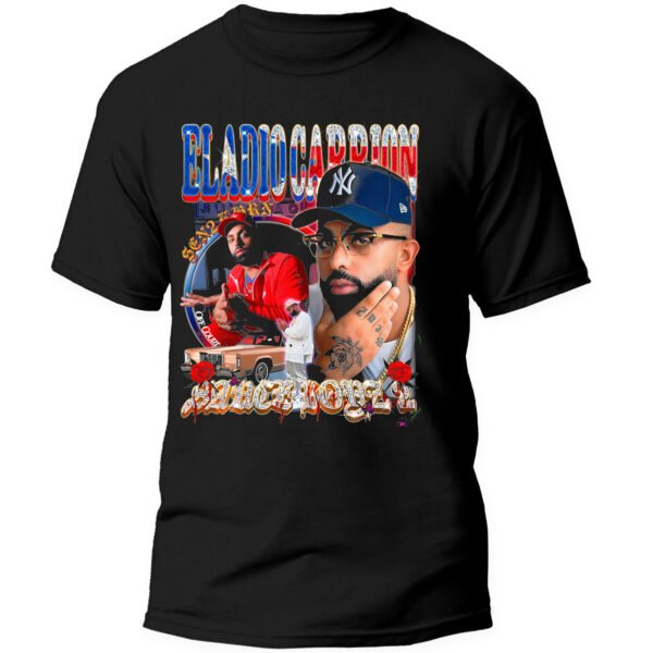 Playera Negra Hombre Eladio Carrion Casual Urbano