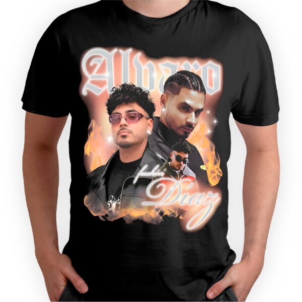 Playera Negra Hombre Álvaro Días Casual Urbano