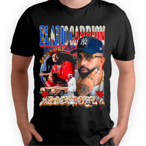 Playera Negra Hombre Eladio Carrion Casual Urbano