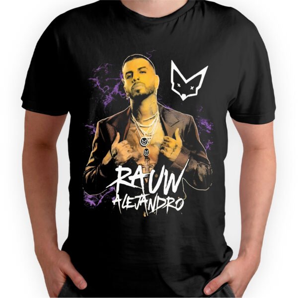 Mesa de trabajo 15-100 Playera Negra Hombre Raw Alejandro Casual Urbano