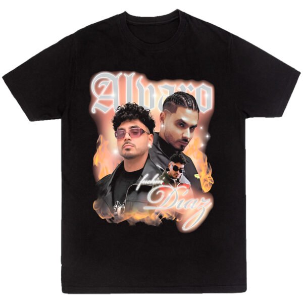 Playera Negra Hombre Álvaro Días Casual Urbano