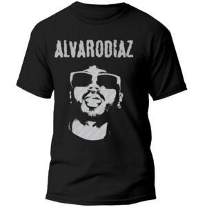 Mesa de trabajo 18-100 Playera Negra Hombre Álvaro Días Casual Urbano