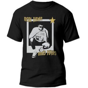 Mesa de trabajo 18-100 Playera Negra Hombre Bad Bunny DTMF Casual Urbano