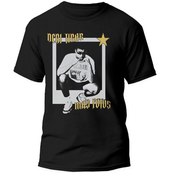 Mesa de trabajo 18-100 Playera Negra Hombre Bad Bunny DTMF Casual Urbano