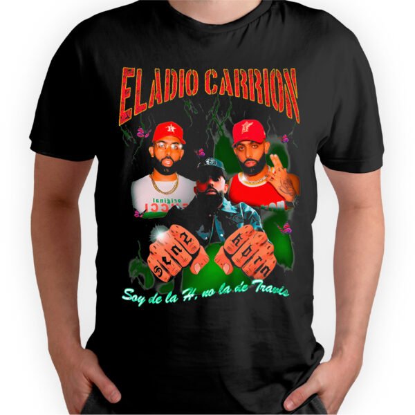 Playera Negra Hombre Eladio Carrion Casual Urbano