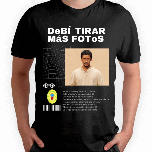 Playera Negra Hombre Bad Bunny DTMF Casual Urbano