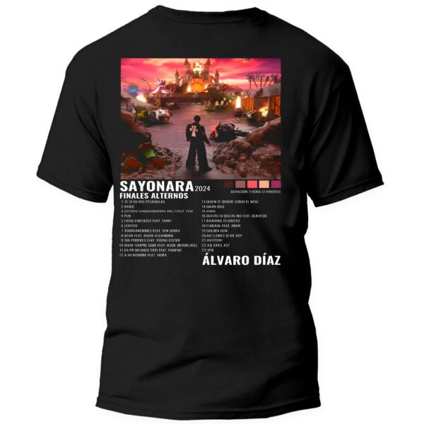 Playera Negra Hombre Álvaro Días Casual Urbano