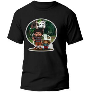 Mesa de trabajo 2-100 Playera Negra Hombre Bad Bunny DTMF Casual Urbano