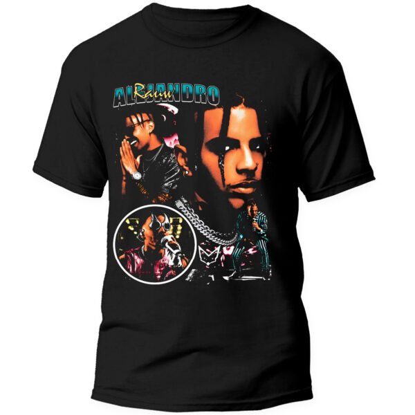 Mesa de trabajo 22-100 Playera Negra Hombre Raw Alejandro Casual Urbano