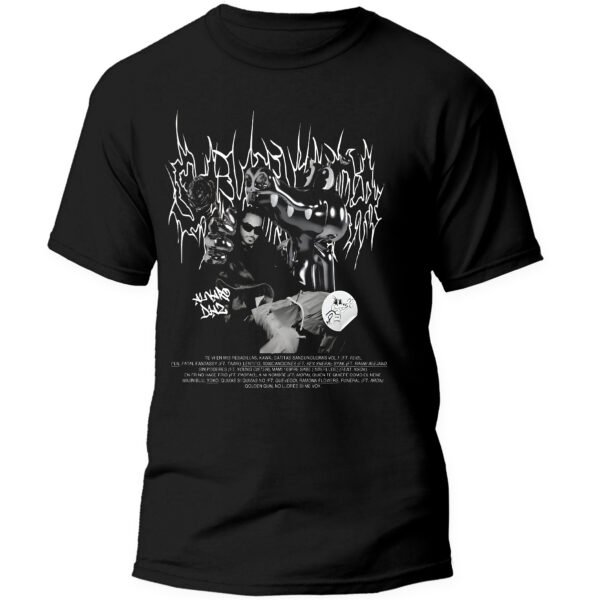 Playera Negra Hombre Álvaro Días Casual Urbano