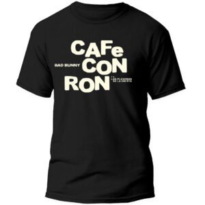 Mesa de trabajo 26-100 Playera Negra Hombre Bad Bunny DTMF Casual Urbano