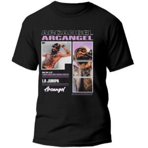 Mesa de trabajo 26-100 Playera Negra Hombre Arcangel La Maravilla Casual Urbano