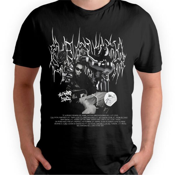 Playera Negra Hombre Álvaro Días Casual Urbano