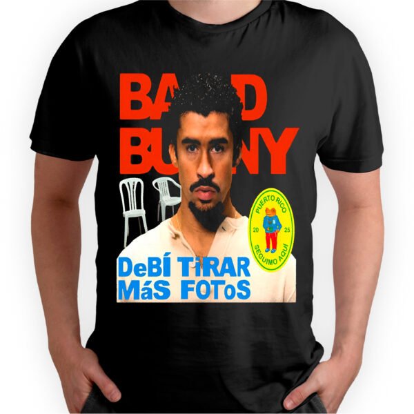Playera Negra Hombre Bad Bunny DTMF Casual Urbano