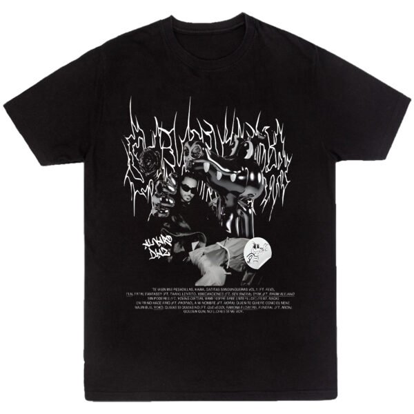 Playera Negra Hombre Álvaro Días Casual Urbano