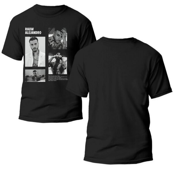 Mesa de trabajo 29-100 Playera Negra Hombre Raw Alejandro Casual Urbano