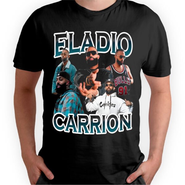 Playera Negra Hombre Eladio Carrion Casual Urbano