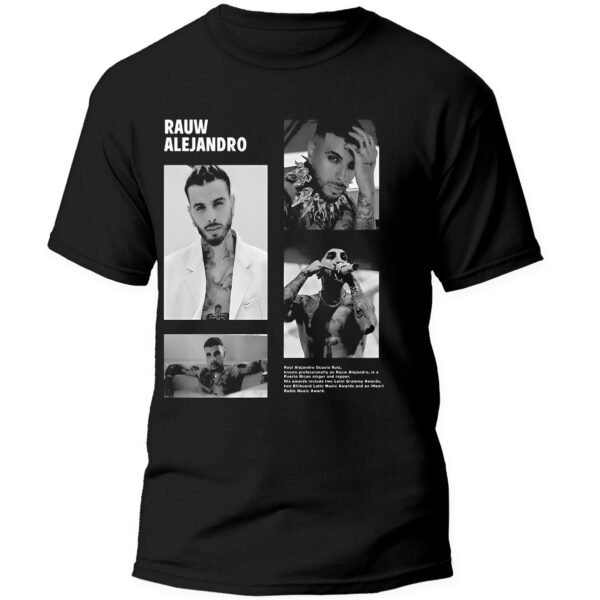 Mesa de trabajo 30-100 Playera Negra Hombre Raw Alejandro Casual Urbano